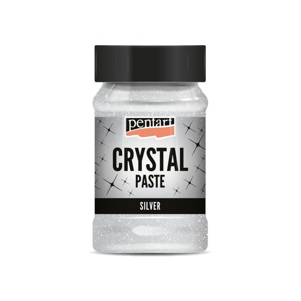 Pentart, crystal paste sparkiling_ silver 100ml