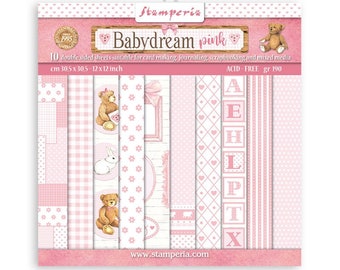 Stamperia. Babydream_Scrapbooking Pad 10 sheets cm 30.5x30.5 (12"x12").