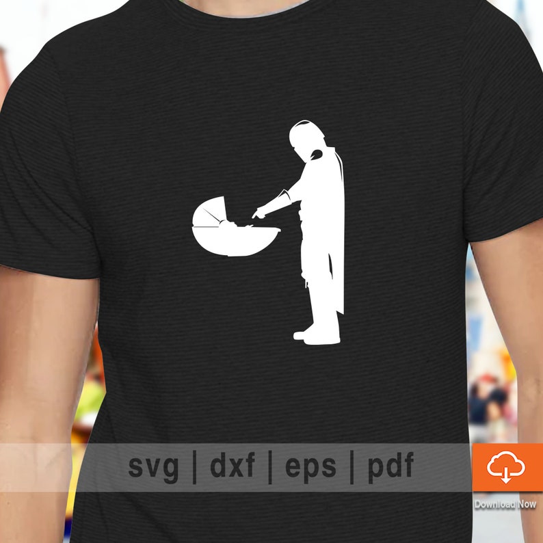 Download Baby Yoda T shirt Mandalorian Design SVG Cutting Files | Etsy