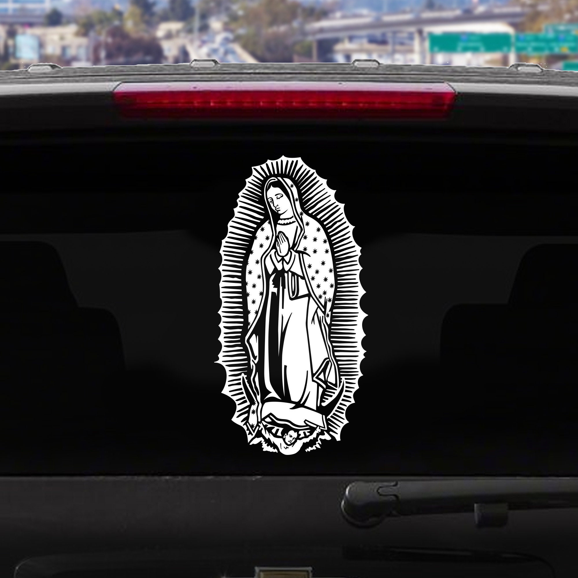 VIRGENCITA MORENA VIRGEN DE GUADALUPE STICKER DECAL CALCOMANIA DE VINILO 18