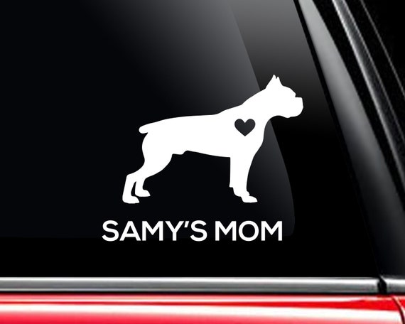 Boxer Mom Sticker Vinyl Auto Window v2 Boxer Mom Sticker Vinyl Auto Window v2