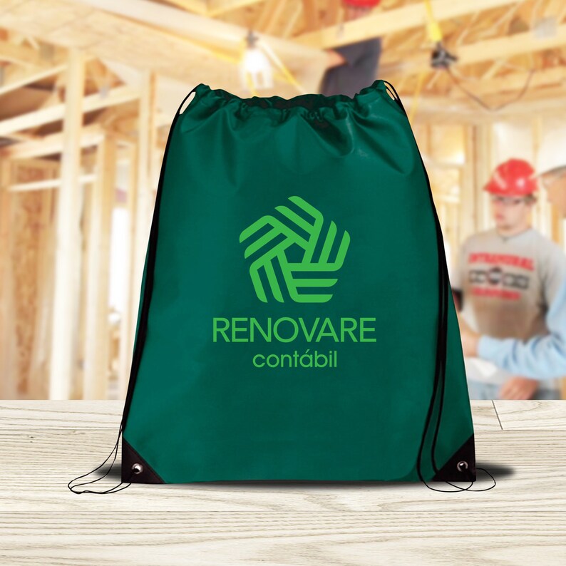 Custom Personalized String Bags With Logo Promo Drawstring Etsy