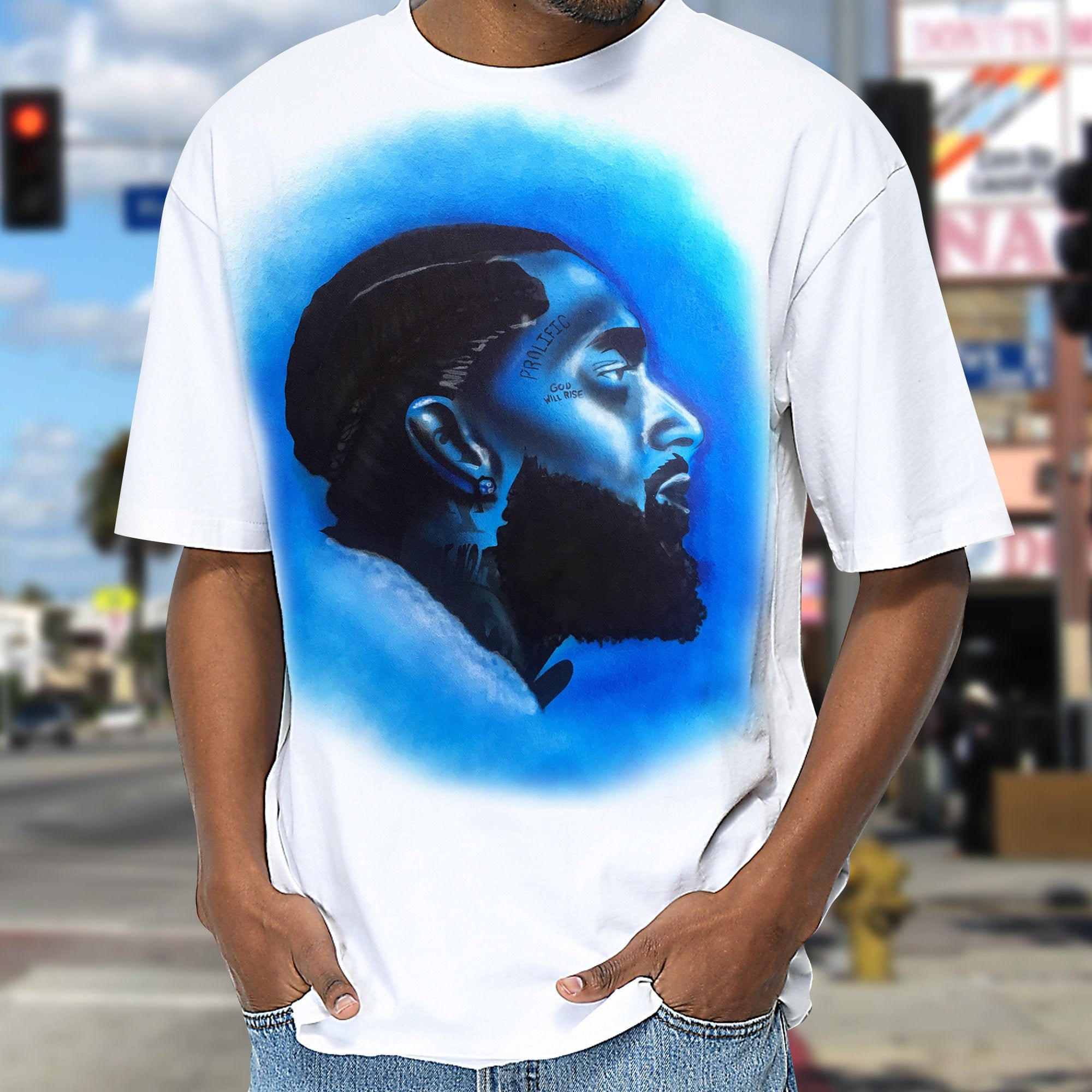 Airbrush Portrait Shirt | Etsy Ireland