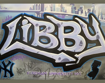 Personalisierte Leinwand Graffiti Wandkunst