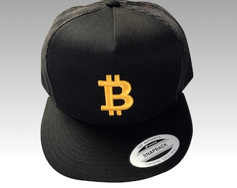 Bitcoin Hut Trucker Style Mesh Zurück Snapback mit BTC Logo