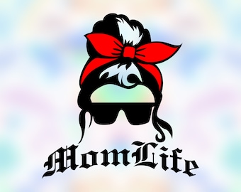 Chaotisch Bun Mom Life SVG