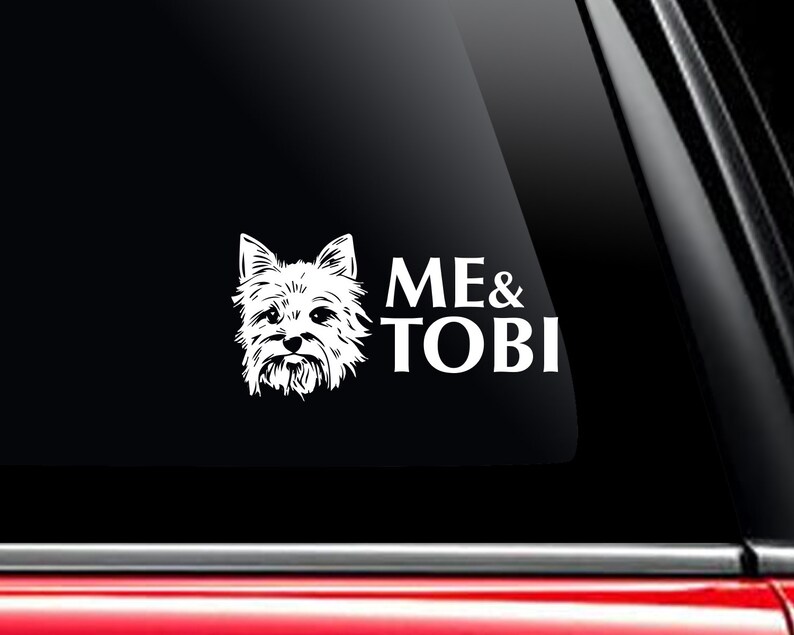 Yorkshire Terrier Vinyl Window Decals Make a Decal Online W/ Etsy