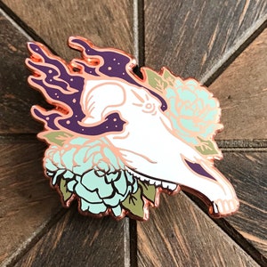 Horse Skull enamel pin - "Meteorum", horse pin, horse enamel pin, spooky pins, occult enamel pin, witchy pin, horse spirit, memento mori