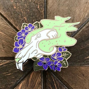 Rat Skull enamel pin - "Pluto", rat pin, mouse enamel pin, spooky enamel pins, occult, starry enamel pin, witchy pins, rat art