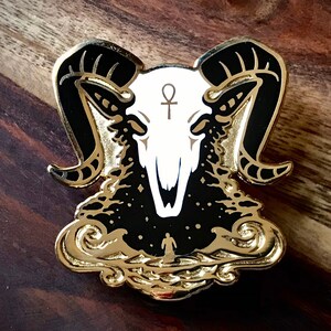 Khnum Enamel Pin - Cosmic Pantheon Egypt, Egyptian Gods, Egyptian Mythology, Egyptian Pins, Egypt Pin, Witchy Pins, Occult Pins