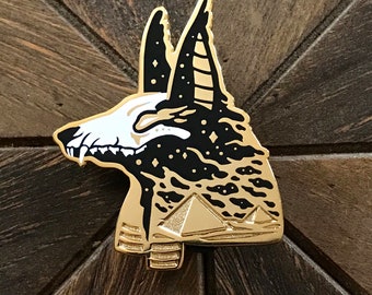 Anubis Enamel Pin - Cosmic Pantheon Egypt, Egyptian Gods, Egyptian Mythology, Egyptian Pins, Anpu Pin, Witchy Pins, Occult Pins, Anpu