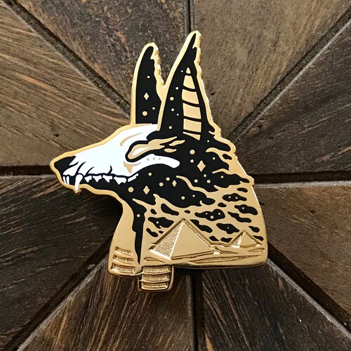 ANUBIS Jackal ENAMEL PIN. Anpu Ancient Egyptian Mythology Etsy