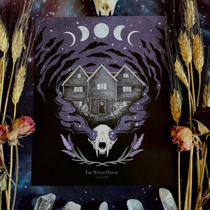 The Witch House, Salem MA - Art Print, Witch House Art Print, Dark Art, Salem Witch Art, Night Witch, witchy art prints, Salem Massachusetts