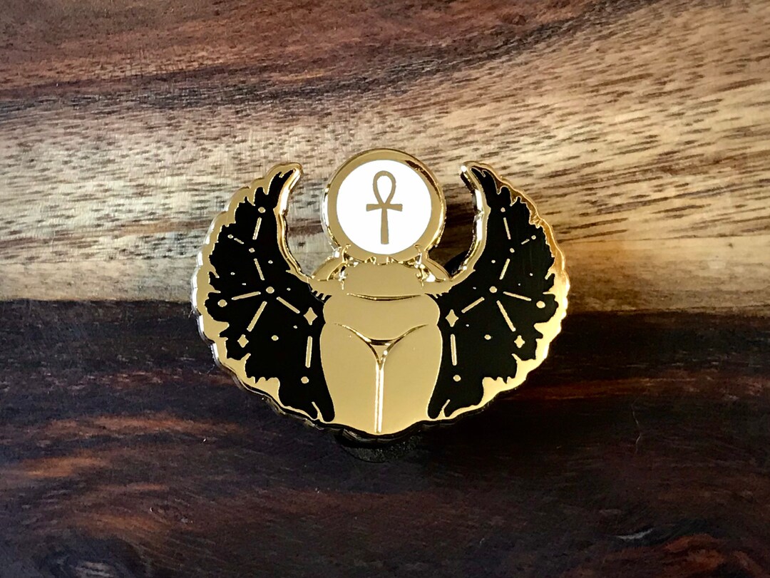 Khepri Enamel Pin Ankh Enamel Pin, Egyptian Gods, Egyptian Mythology