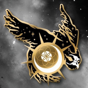 Owl Spirit Enamel Pin: owl pin, bird pin, owl enamel pin, spooky enamel pins, occult pin, owl spirit, witchy pins, vulture culture