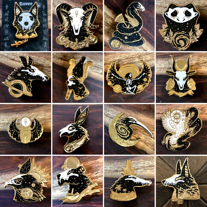 FULL SET Cosmic Pantheon Egypt Enamel Pins Standard Agrade Etsy
