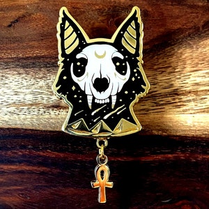 Bastet Enamel Pin - Cosmic Pantheon Egypt, Egyptian Gods, Egyptian Mythology, Egyptian Pins, Bast Pin, Witchy Pins, Occult Pins