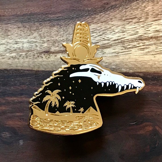Sobek Enamel Pin - Cosmic Pantheon Egypt, Egyptian Gods, Egyptian Mythology, Egyptian Pins, Egypt Pin, Witchy Pins, Occult Pins
