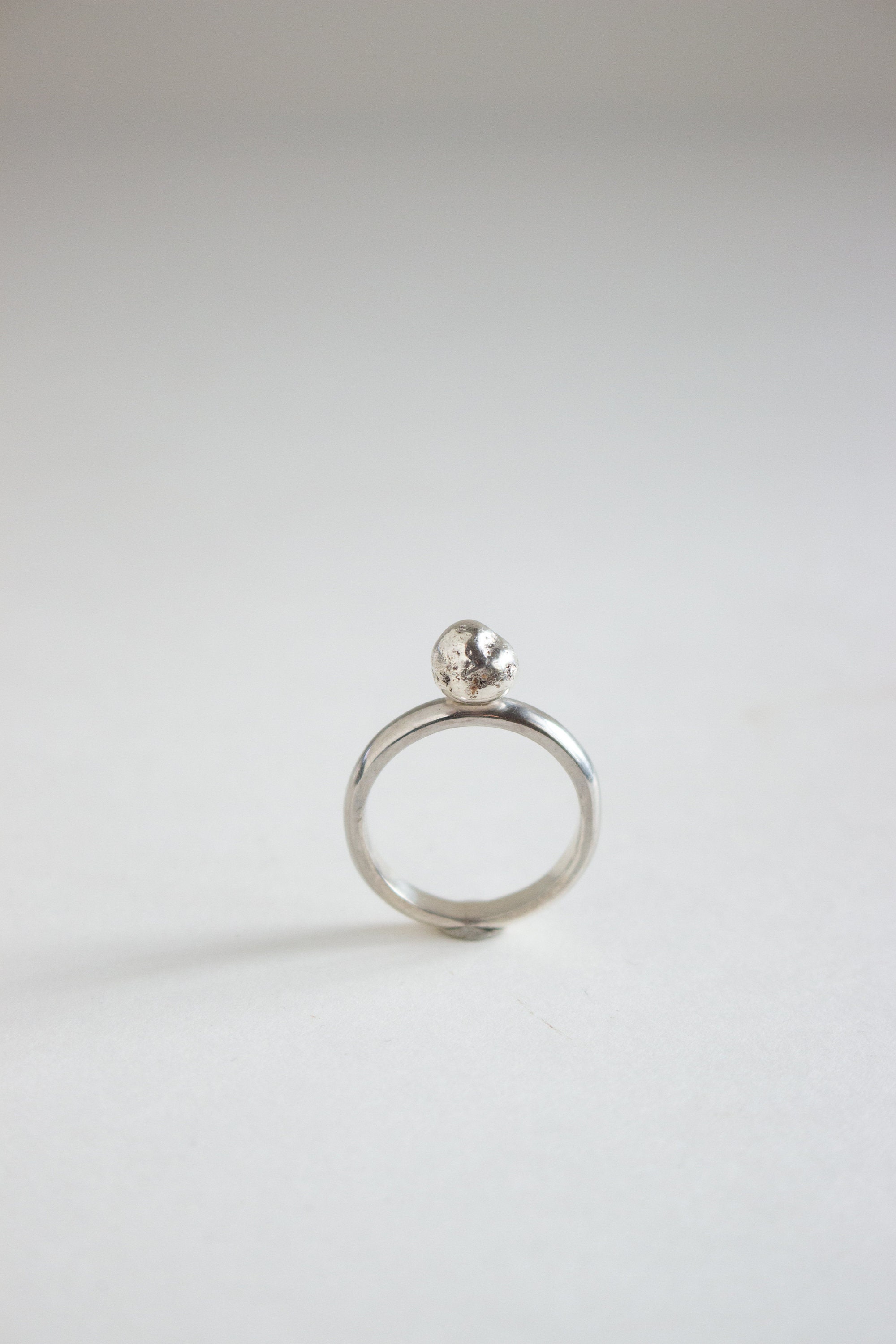 Silver bubble ring Etsy