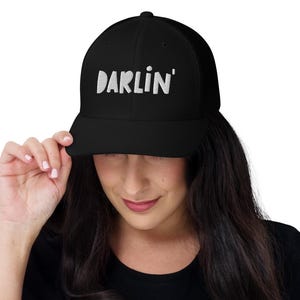 Darlin &#39;Retro Trucker-Hut für Frauen, bestickte Kappe im südlichen Stil, Vintage Country Konzerthut, süßes Geschenk für sie, Cowgirl-Ästhetik