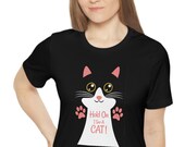 Cute Hold On I See A Cat Shirt, Easily Distracted By Cats Shirt, Cat Lovers T-Shirt, Cat Mom Gift, Crazy Cat Lady Shirt, Gift For Cat Lovers