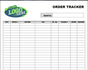 Professional Order Tracker Digital Download, Fully Editable Order Tracker Printable, Online Shopping Tracker, Delivery Tracker, Order Log