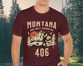 406 Shirt, Montana T-Shirt, Big Sky Country T-Shirt, Montana Gift, Montana Lover, Montana Big Foot Sasquatch, Montana Yeti, Montana Outdoors