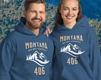 406 Hoodie, Montana Hoodie, Big Sky Country Hoodie, Montana Gift, Montana Lover, Montana Mom Hoodie, Montana Dad Hoodie, Montana Outdoors