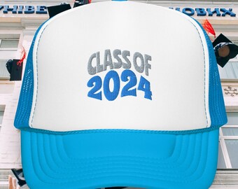 Class Of 2024 Foam Trucker Cap, Class of 2024 Senior Graduation Hat, 2024 Graduation Squad Cap, Graduate Crew Hat, Senior 2024 Gift