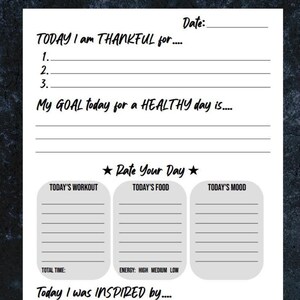 Fitness Goal Workout Planner Printable Digital Download, Fitness Tracker Worksheet, Fitness Exercise Planner For Gym and Home - NON-EDITABLE