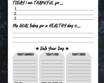 Fitness Goal Workout Planner Printable Digital Download, Fitness Tracker Worksheet, Fitness Exercise Planner For Gym and Home - NON-EDITABLE