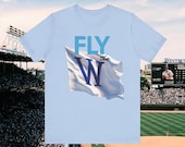 Fly The W T-Shirt, Chicago Baseball T-Shirt, Wrigley T-Shirt, Chicago Victory T-Shirt, Chicago Winning Flag T-Shirt, Chicago W Flag T-Shirt