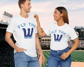 Fly The W T-Shirt, Chicago Baseball T-Shirt, Wrigley T-Shirt, Chicago Victory T-Shirt, Chicago Winning Flag T-Shirt, Chicago W Flag T-Shirt