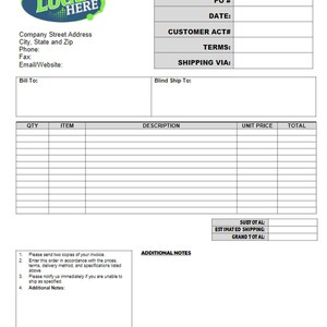 Professional Purchase Order Template Digital Download, Fully Editable ...