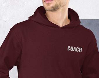 Entrenador Sudadera con capucha, Entrenador de fútbol sudadera con capucha, Entrenador de baloncesto, Entrenador de voleibol, Entrenador de béisbol, Entrenador de fútbol Sudadera con capucha, Entrenador de hockey, Bordado