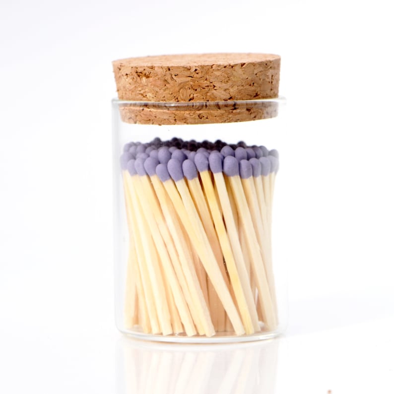 Matches Striker Modern Glass Jar Bottle Fancy Matchsticks No Etsy
