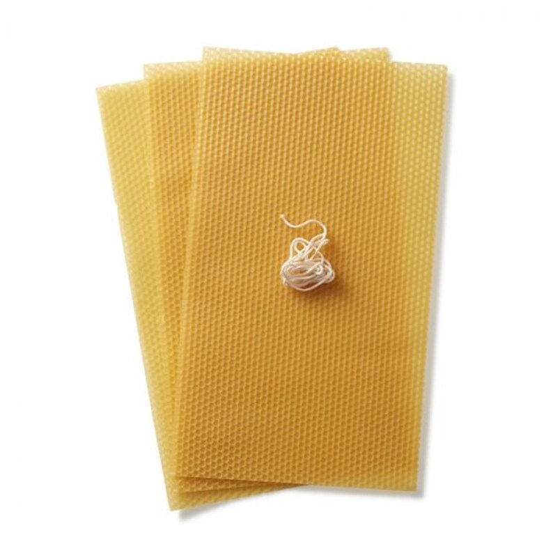 Beeswax Sheets With Wick Makes Three Candles Waldorf Etsy