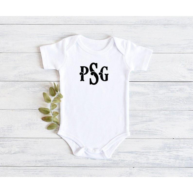 Custom Monogram OnesieCustom Baby OnesiesCustom Baby BodysuitsCustom OnesieBaby Shower GiftBaby Birth AnnouncementGender Reveal