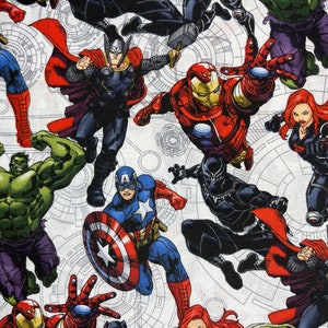 Fabric|Avengers Fabric|Marvel Fabric|Licensed Fabric|Novelty Fabric|100% Cotton| 12 &quot; by 45&quot;
