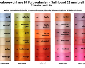 22m Satinband 12//25//38//mm 0,08€//m SATINBAND mit Punkten Dekoband Gepunktet 5m