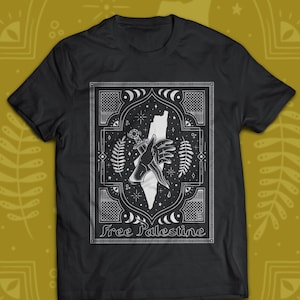 Camisa Palestina Libre, Camisa Palestina, Camisa Palestina, Camisa Gótica, Camisa Bruja, Keffiyeh, Camisa Keffiyeh, Kuffiyeh, Camisa Kuffiyeh