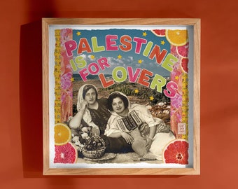 Palestine Is For Lovers Art Print: Jaffa Orange Collage