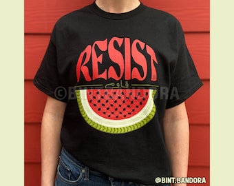 Watermelon Resist Shirt, Palestine Flag, Resist, Watermelon Flag, Palestinian Art, Kuffiyeh, Keffiyeh, Resistance, Free Palestine