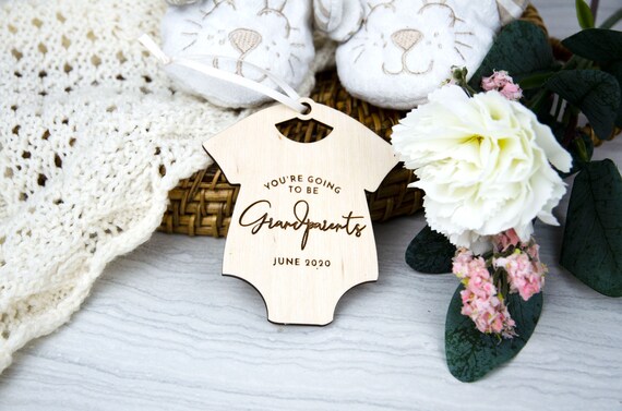 Grandparent pregnancy announcement, baby announcement grandparent