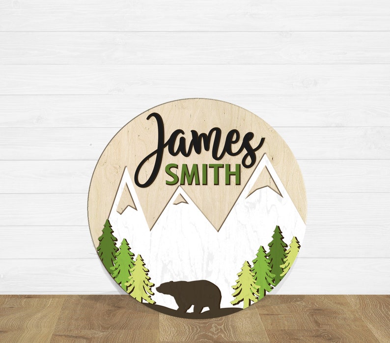 Woodland Nursery Name Sign Woodland themed nursery baby name Etsy