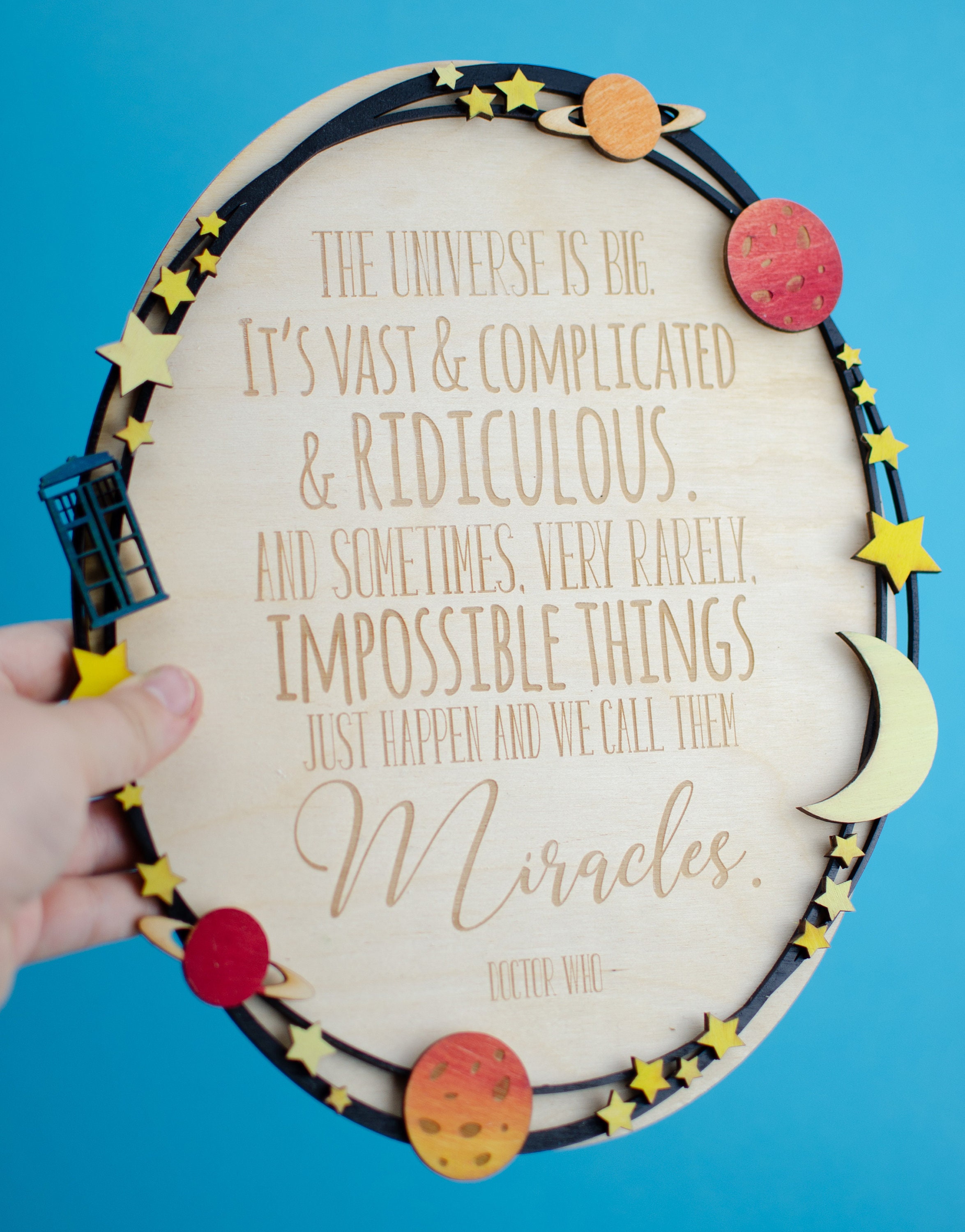 Arts die muurkunstteken citeert Arts die tardis citaat Etsy