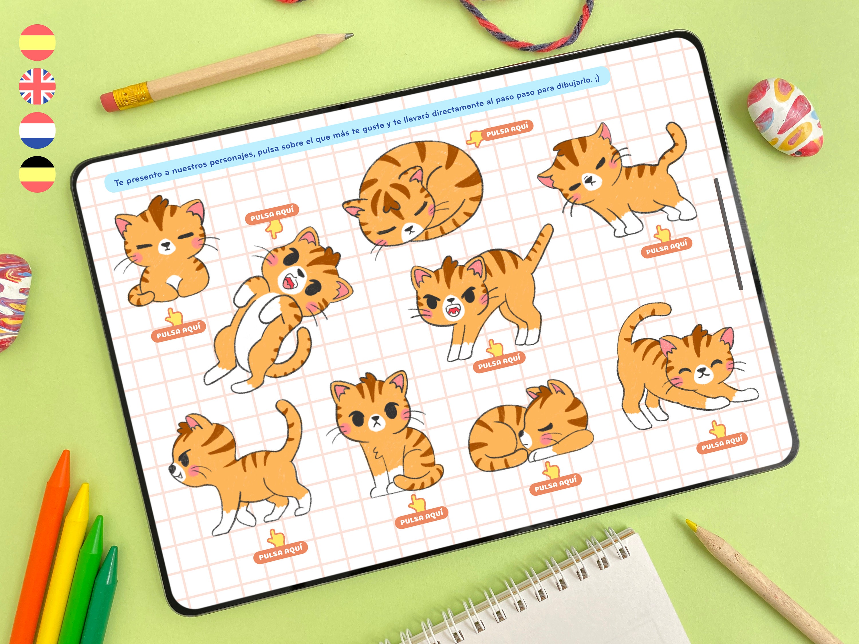 How to Draw KAWAII CAT POSTURES, Drawing Guide, Learn to Draw, Drawing ...