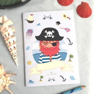 Libreta infantil, infantil cuaderno, libreta pirata, pirata Barbarroja, cuaderno pirata, cuaderno infantil, libreta personalizada, libreta