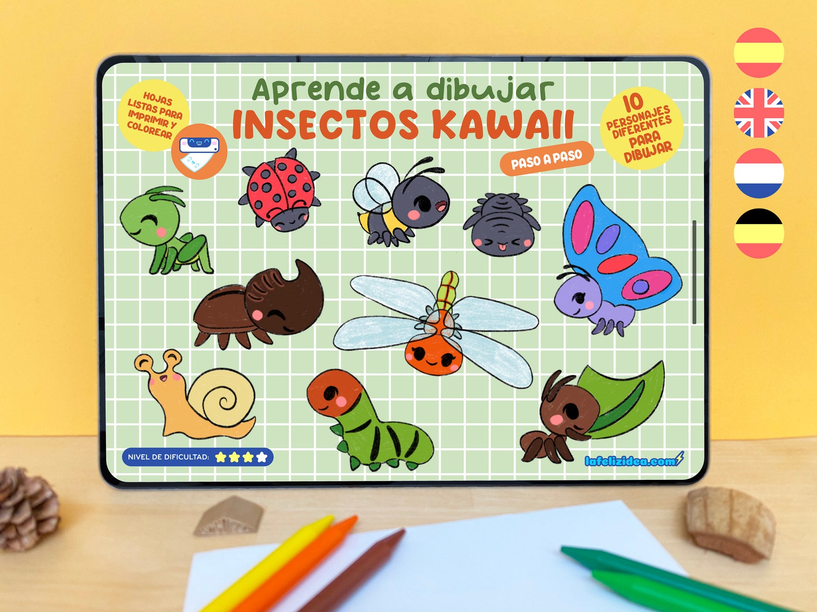 Tutorial Insects How to Draw KAWAII INSECTS, Drawing Guide, Learn to Draw, Drawing ...