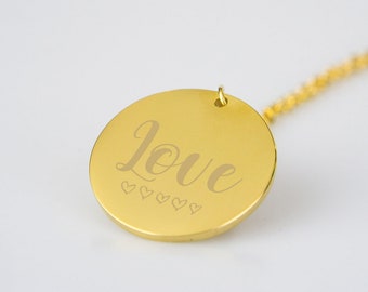 Love Pendant Gold Plated